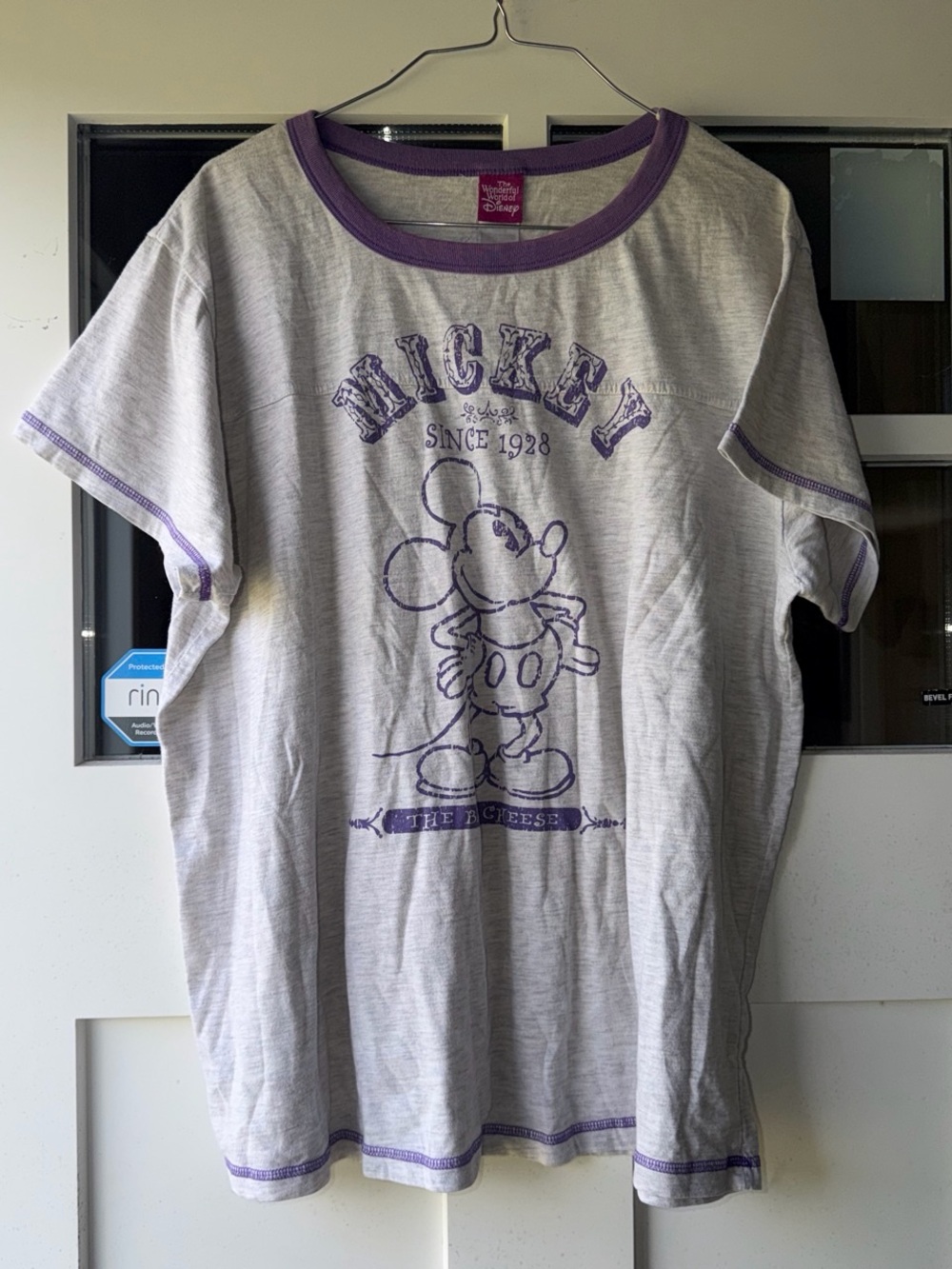Y2K Disney Mickeys’ Grey & Purple Ringer Tee